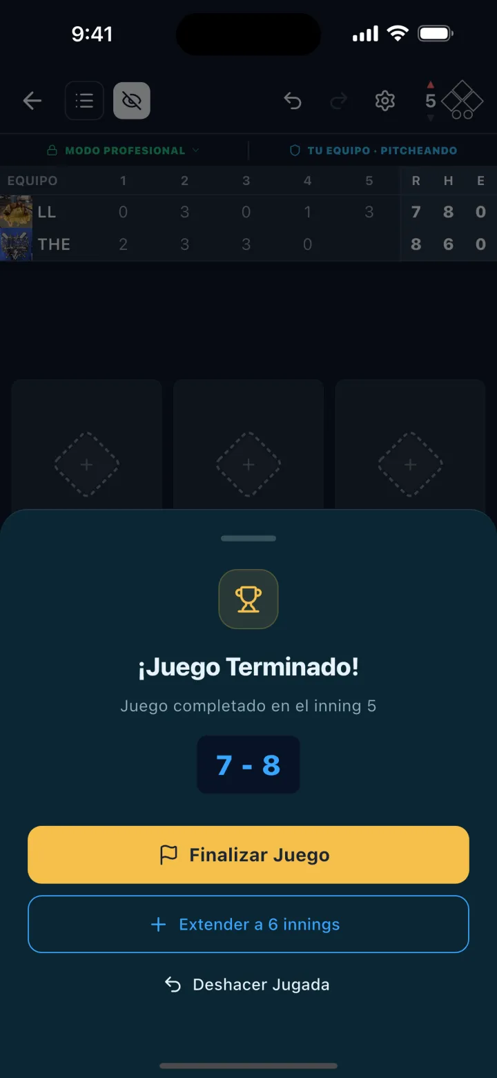 Pantalla de DStats: Revisión para finalizar el juego