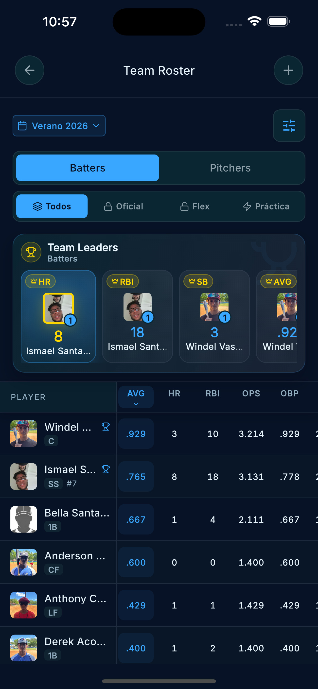 Roster organizado